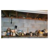 Shelf & Ceiling Contents - bulbs, tins, parts etc