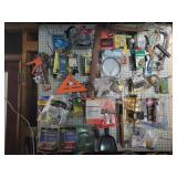Contents of Pegboard Wall- Hardware and Tools