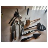 Assorted utensils, masters, mallets, spoons and