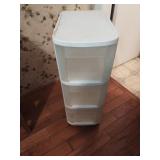 Steralite plastic storage cart with wheels and 3