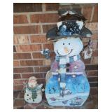 Metal snowman decor