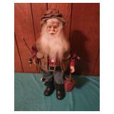 19" fishing santa