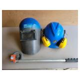 Welding Helmet, Hardhat w/Ear Protection &
