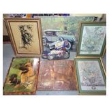 Assorted Pictures & Clocks