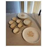 Vintage Autumn Gold 22 K gold dinner ware. 18