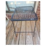 15x17x18 black metal side table