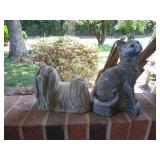 Cat and dog yard decor