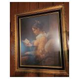 20x24 Young Girl Reading wall art
