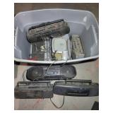Tub of (7) Portable Stereos