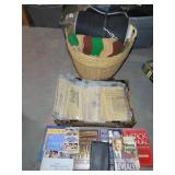 Lg Basket w/ Knitted Blanket, Back Massager,