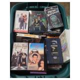 Tub of VHS & DVD Movies