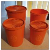 Vintage Tupperware canister set. 1 missing lid