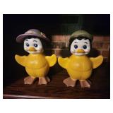 Ceramic Mold Duck Baby Face Yellow Hand Painted