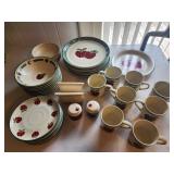 Applejack International china plates bowls, mugs,
