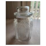 Anchor Hocking Sunflower Glass Jar 9"