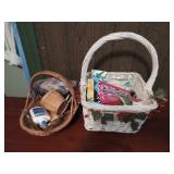 2 baskets and contents