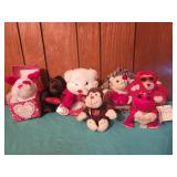 Valentines day plush animals