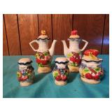 Vintage Cruet Set Oil & Vinegar Salt & Pepper