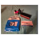 Album jacket covers, record cleaner