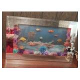 Mirrored powered fish wall decor
