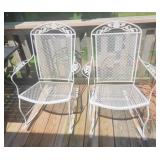 26x37x31 white metal rockers TWO