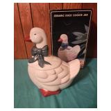 12" ceramic duck cookie jar