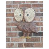 Plaster owl decor