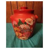 VINTAGE RANSBURG HANDPAINTED 9" tall COOKIE JAR