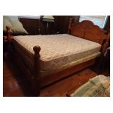 Queen size cannon ball bed. Headboard is