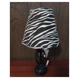 Black plastic table lamp