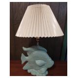Ceramic fish lamp. Heavy. 24"