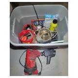Tub of Misc Hardware, Dirt Devil,  Vtg Camera &