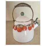 Vtg apple Teapot 10" tall