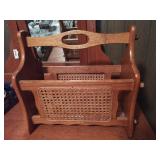Wood magazine rack 16.5 x 15.5 x 9