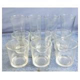 10 pc glass drinking glasses