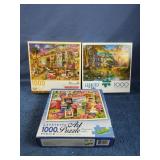 3 puzzles including Beach Fantasy, Country Life