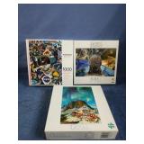 3 puzzles including Aquarius, Game of Thrones and