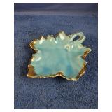 Hand painted leaf trinket tray
