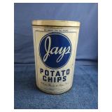 Vintage Jays Potato Chips metal tin