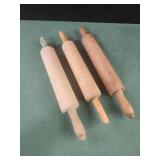 Vintage wooden rolling pins, farmhouse decor