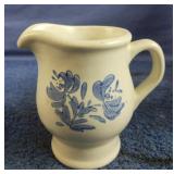 VTG Pfaltzgrafff blue pottery pitcher flower 24 on