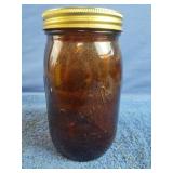 Longlife Wide Mouth amber quart jar with