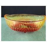 Vintage Indiana Glass Wildfire Amberina Cut Glass