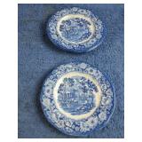 Vintage Liberty Blue Monticello dessert plates.