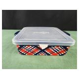 Temptations By Tara Ovenware Plaid Baker dish