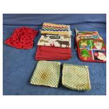 Pot holders and dish towels