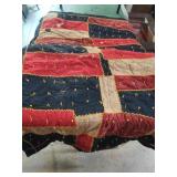 Handmade quilted throw. Needs repairs 40 x 64