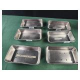8.5x2x5 Stainless Steel surgical trays lot of 6