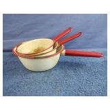 Vintage enamel pots