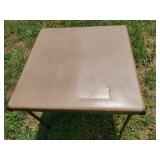 Samsonite portable square table. Has hole